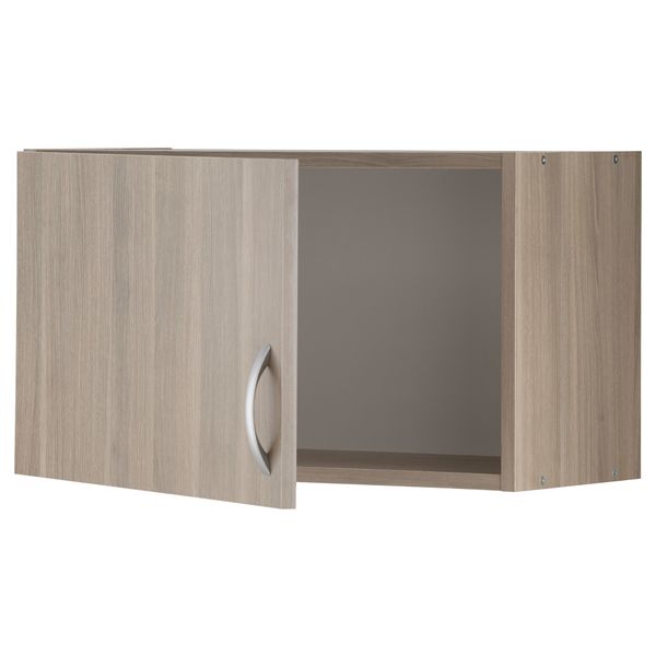 Навесной шкаф с дверцей АЛЬБРУ, серо-коричневый (60x35 см) - схема-чертеж с размерами