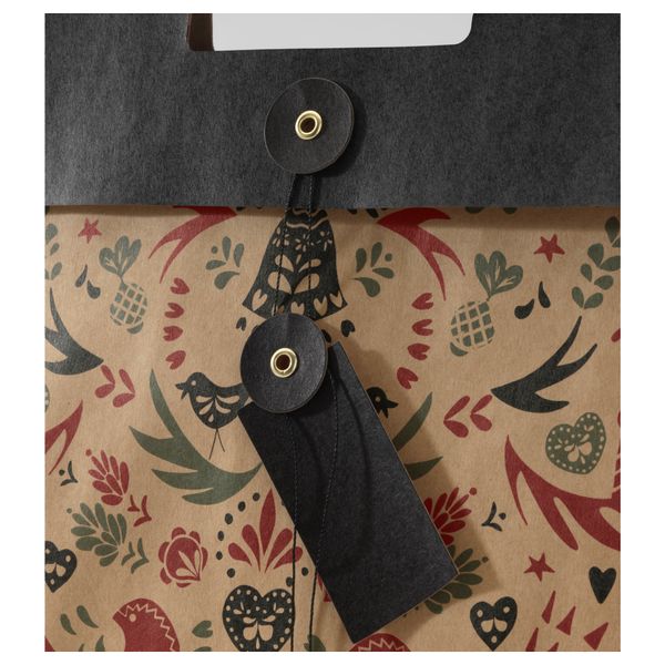 Подарочный пакет ВИНТЕР 2016, естественный различные орнаменты (33x42 см) - фото 3