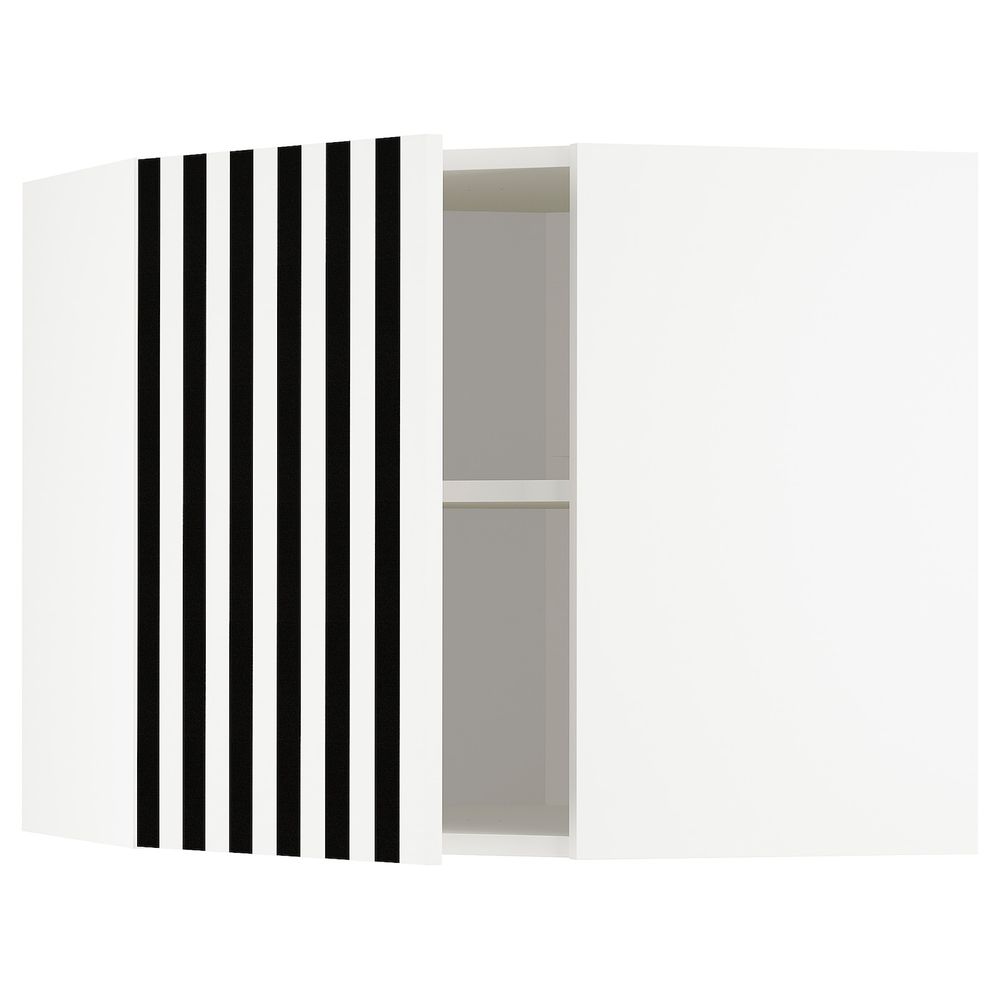 Угловой навесной шкаф с полками, белый, Иттербин с печатным рисунком 68x60 см IKEA МЕТОД 192.870.83 - схема-чертеж с размерами