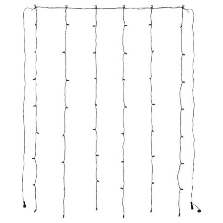 Гирлянда-драпировка, 48 светодиодов СКРУВ, для сада, черный