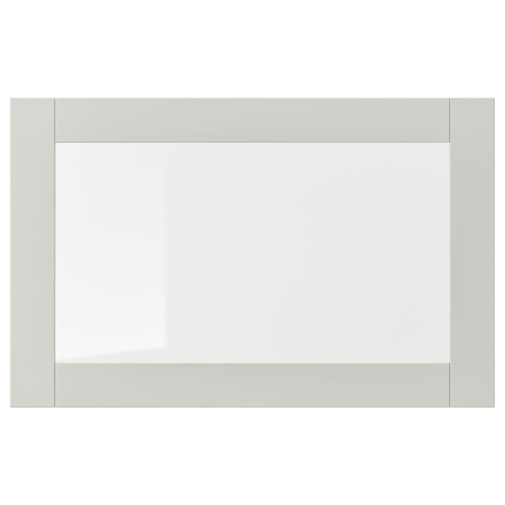 Стеклянная дверь, светло-серый, прозрачное стекло 60x38 см IKEA СИНДВИК 703.639.93 - фото 1