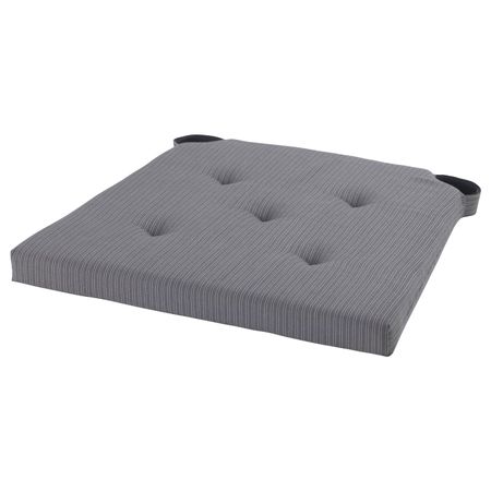Подушка на стул, серый 42/35x40x4 см IKEA JUSTINA ЮСТИНА 103.557.45