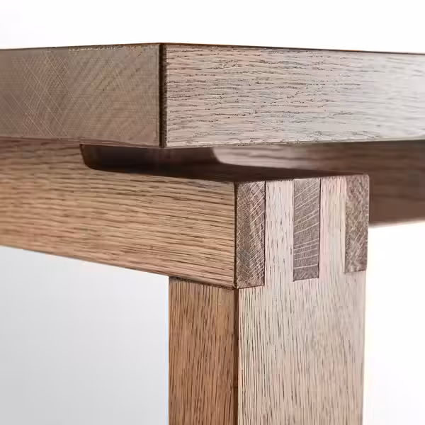 MÖRBYLÅNGA Стол - дубовый шпон коричневая морилка 140x85 см - фото 5