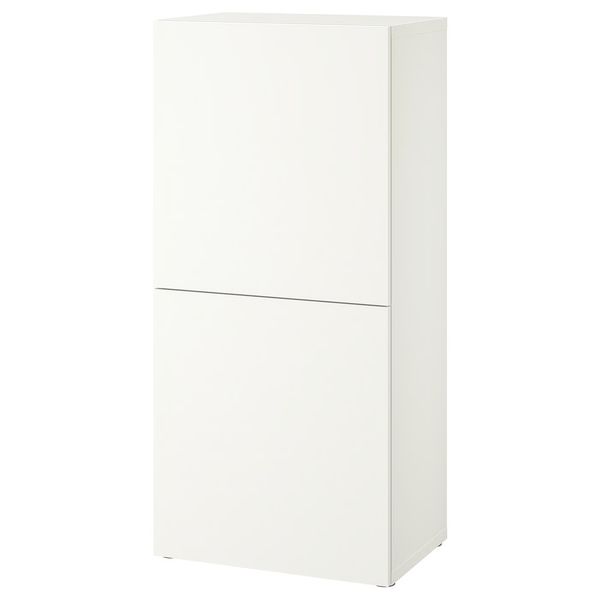 BESTÅ Стеллаж с дверьми - белый Lappviken/белый 60x42x129 см - фото 1