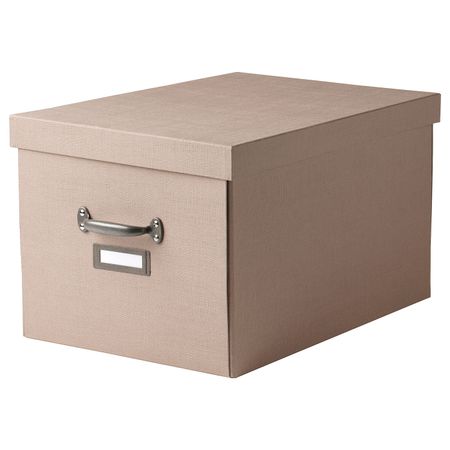 Коробка с крышкой, темно-бежевый 35x56x30 см IKEA TJOG ЧУГ 604.746.18