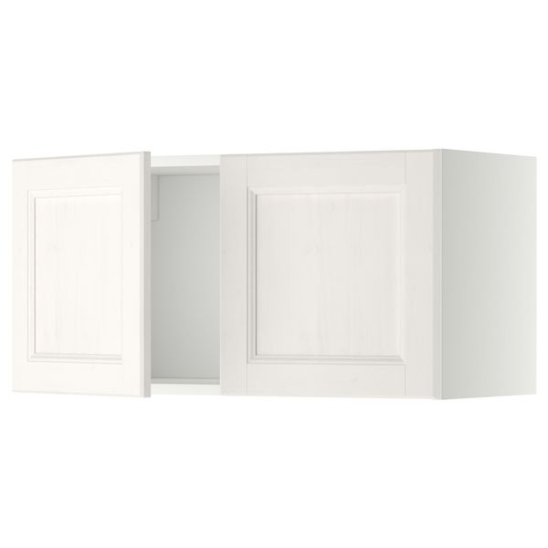 Навесной шкаф с 2 дверями МЕТОД, белый, Лаксарби белый (80x40 см) - схема-чертеж с размерами