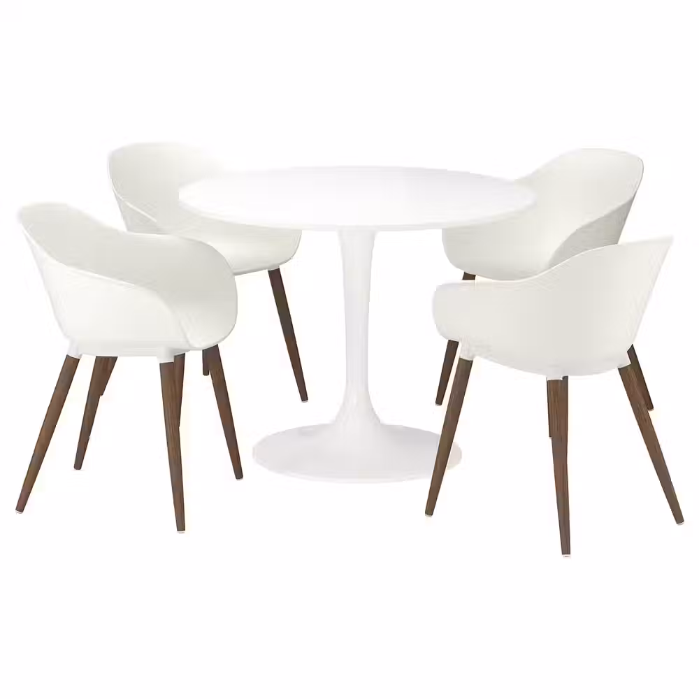 DOCKSTA / GRÖNSTA ГРЁНСТА Стол+4 стула с подлокотниками - фото 1