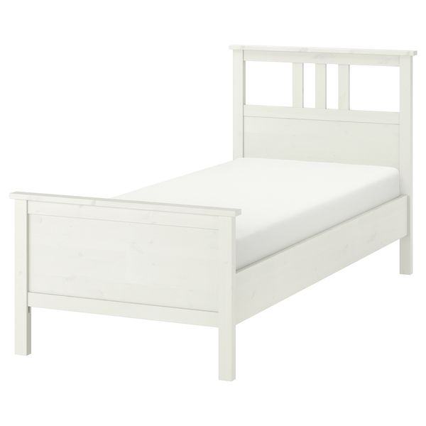 Каркас кровати, белая морилка, Lindbåden, 90x200 см IKEA HEMNES ХЕМНЭС 694.949.14 - фото 1
