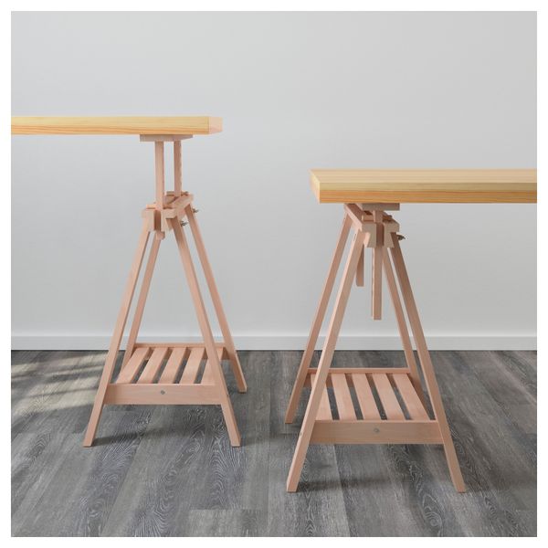 Стол ТОРНЛИДЕН / ФИНВАРД, сосновый шпон, бук (150x75 см) - схема-чертеж с размерами