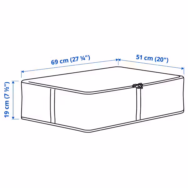 HEMMAFIXARE ХЕММАФИКСАРЕ Чехол для хранения - схема-чертеж с размерами