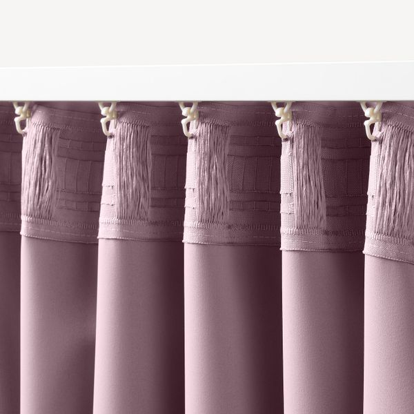 Затемняющие гардины, 2 шт., светло-розовый 145x300 см IKEA MAJGULL МАЙГУЛЛ 204.177.95 - фото 3