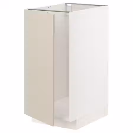METOD Напольный шкаф п/мойку/сорт мусора - белый/Havstorp бежевый 40x60 см