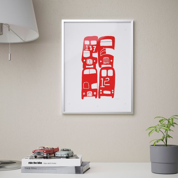 Постер, 30x40 см, Остановка автобуса IKEA DRÖMBILD ДРЁМБИЛЬД 604.417.98 - схема-чертеж с размерами