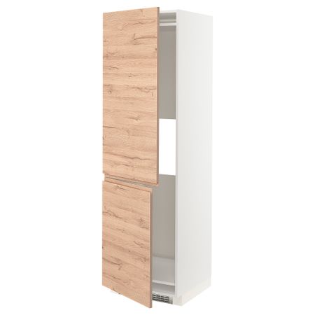 Высокий шкаф для холодильник, морозильник, 2 дверцы, 60x60x200 cm IKEA METOD МЕТОД 594.023.78