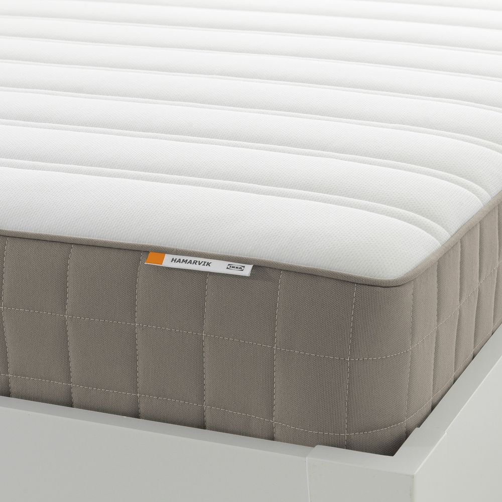 Пружинный матрас, очень жесткий/темно-бежевый 160x200 см IKEA HAMARVIK ХАМАРВИК 204.769.78 - фото 1