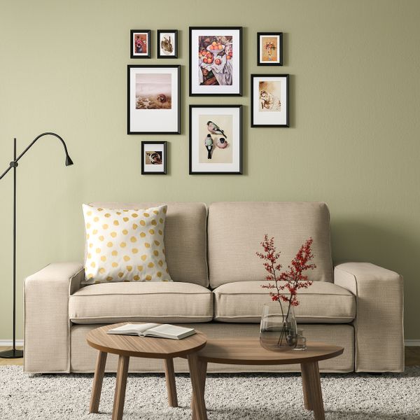 Рама с постером, 8 предм., Маленькие птички IKEA KNOPPÄNG КНОППЭНГ 505.076.95 - схема-чертеж с размерами
