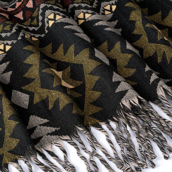 Плед, коричневый/желтый 150x200 см IKEA HELGUN ХЕЛЬГУН 305.029.34 - фото 3