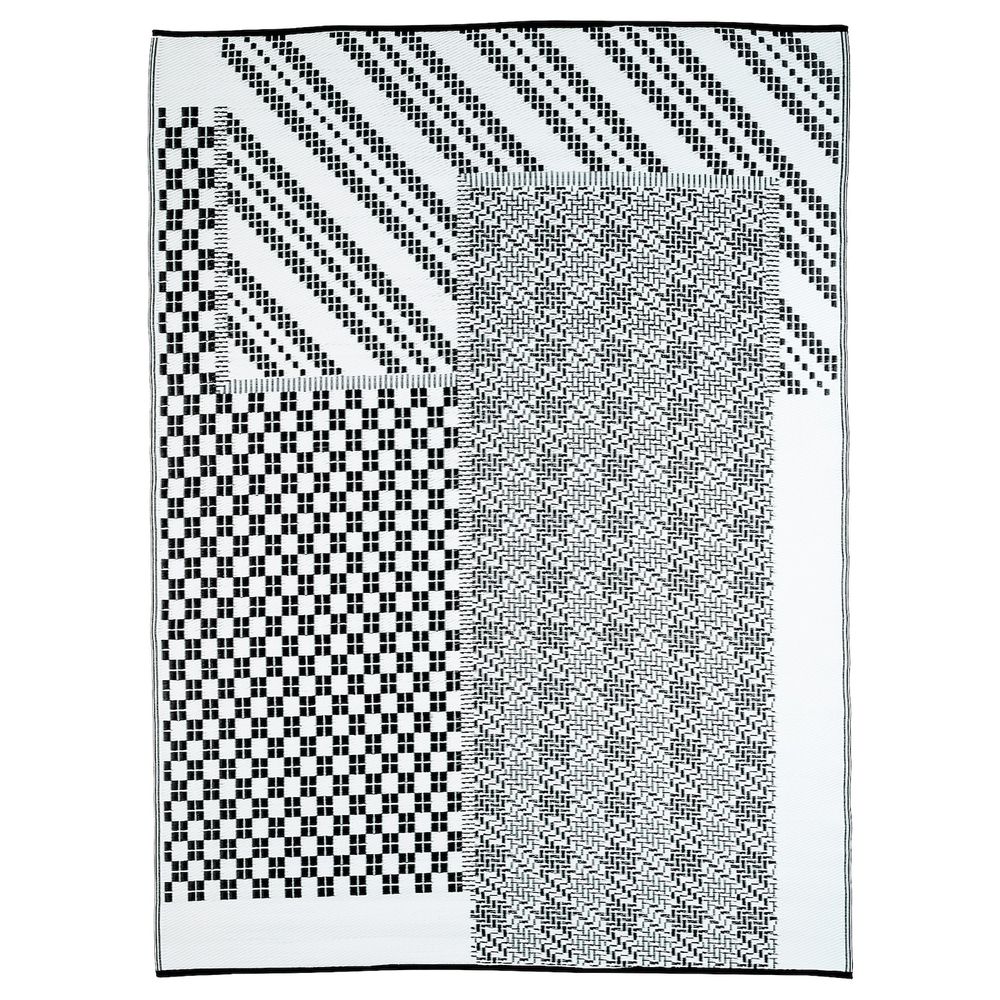 Ковер, безворсовый, черный-белый 180x240 см IKEA SAMMANKOPPLA САММАНКОППЛА 404.643.14 - фото 1