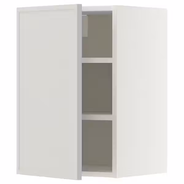 METOD Навесной шкаф с полками - белый/Aspudden светло-серый 40x60 см - фото 1