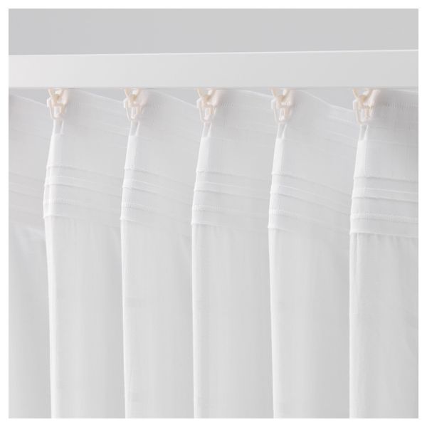Гардины, 2 шт. БЕРГИТТЕ, белый (140x300 см) - фото 3