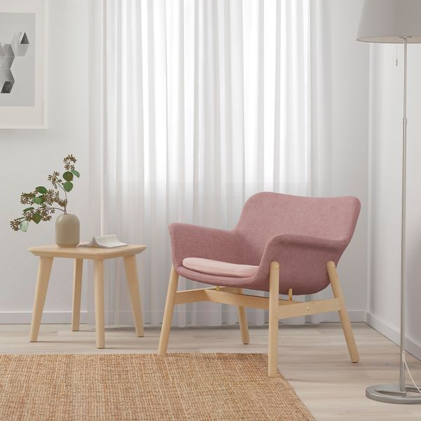 Кресло, Гуннаред светлый коричнево-розовый IKEA VEDBO ВЕДБУ 604.235.82 - фото 2