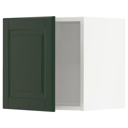Шкаф навесной, белый/Будбин темно-зеленый 40x40 см IKEA METOD МЕТОД 693.122.21