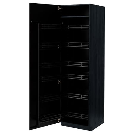 Высокий шкаф с выдвижным модулем, 60x60x200 cm IKEA METOD МЕТОД 994.721.14