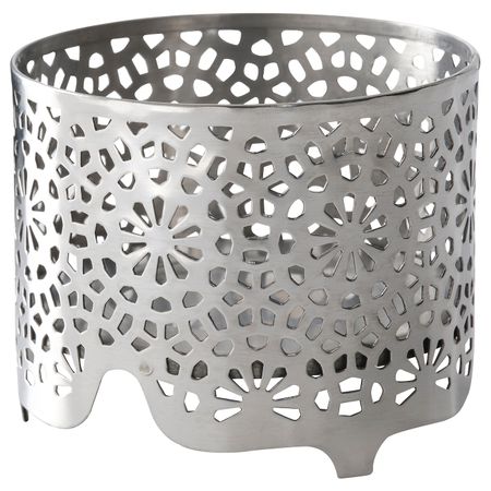 Подсвечник для греющей свечи, серебристый 6 см IKEA HEMBJUDEN ХЕМБЬЮДЕН 505.124.04