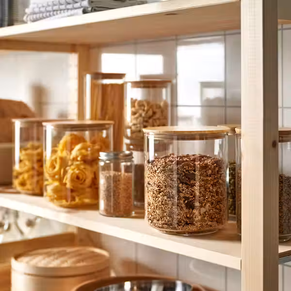 EKLATANT Банка с крышкой - прозрачное стекло/бамбук 2.3 л - фото 4