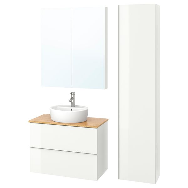 Комплект мебели для ванной, 6 предмета, 82 cm IKEA GODMORGON ГОДМОРГОН, TOLKEN ТОЛКЕН, TÖRNVIKEN ТОРНВИКЕН 193.045.01 - фото 2