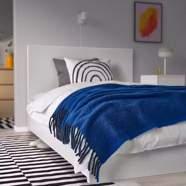 KLIPPOXEL КЛИППОКСЕЛЬ Плед - синий 130x170 см - схема-чертеж с размерами