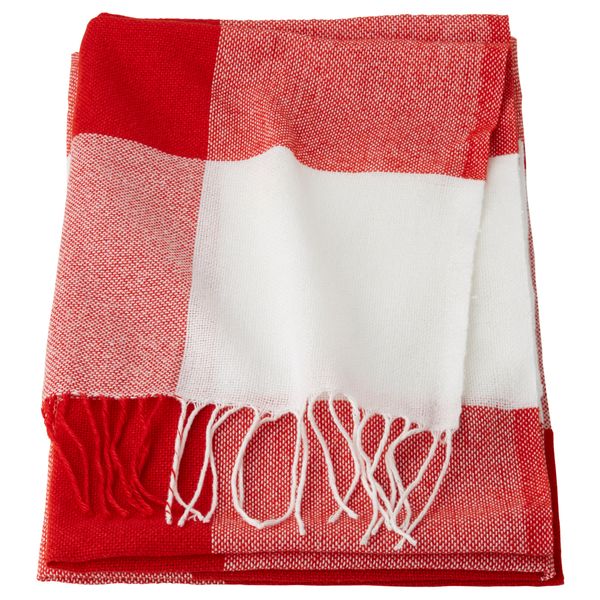 Плед АННАМИА, красный, белый (140x205 см) - фото 1