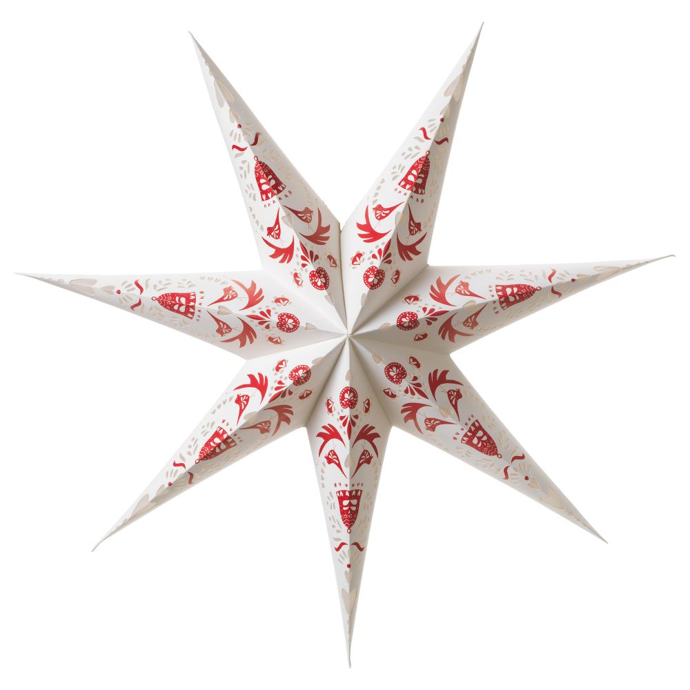 Абажур СТРОЛА, тыква белый, красный (70 см) - фото 1