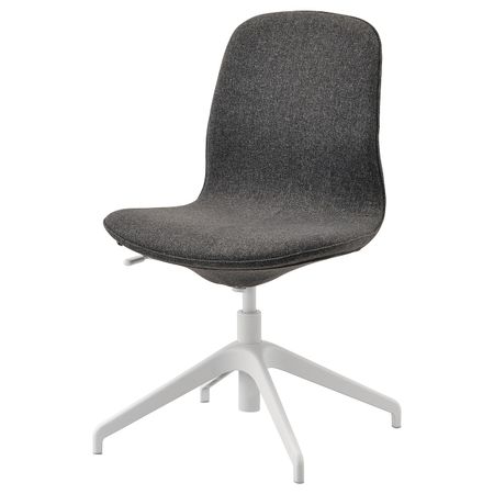 Конференц-стул, Гуннаред темно-серый/белый IKEA LÅNGFJÄLL ЛОНГФЬЕЛЛЬ 893.862.11