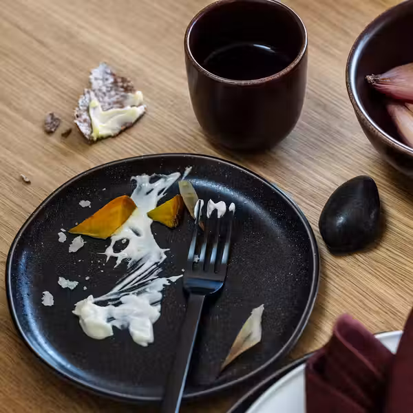 STOCKHOLM 2025 СТОКГОЛЬМ 2025 Кружка - коричневый 21 сл - схема-чертеж с размерами