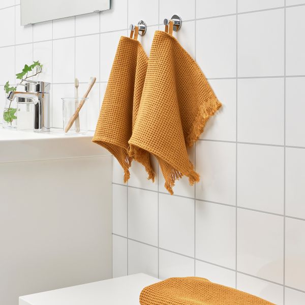 Полотенце, темно-желтый 30x50 см IKEA VALLASÅN ВАЛЛАСОН 305.022.36 - схема-чертеж с размерами