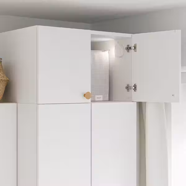 LASTARE ЛАСТАРЕ Верхняя полка с дверцей - белый 60x62x36 см - схема-чертеж с размерами