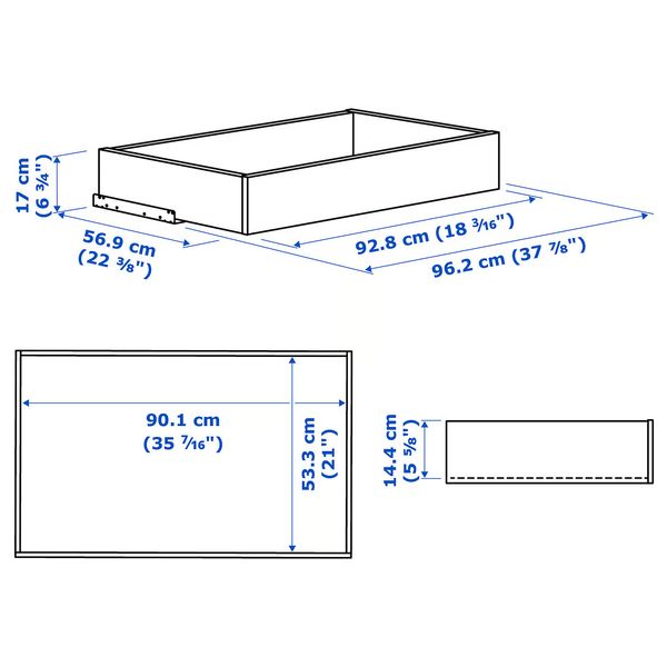 IKEA, дополнительный ракурс - схема-чертеж с размерами
