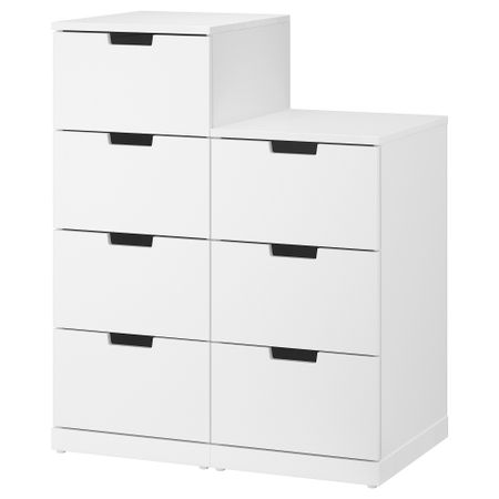 Комод с 7 ящиками, белый, 80x99 см IKEA NORDLI НОРДЛИ 092.480.06