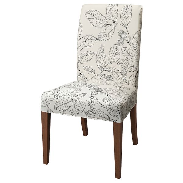 Стул, коричневый/Висланда черный-белый IKEA HENRIKSDAL ХЕНРИКСДАЛЬ 693.371.51 - фото 1