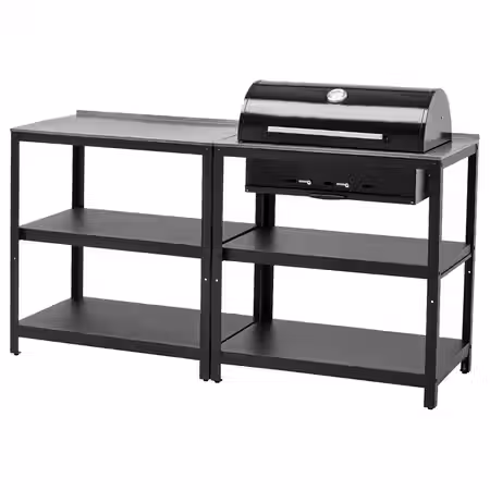 GRILLSKÄR Кухня с угольным грилем, для улицы - нержавеющ сталь 172x61 см