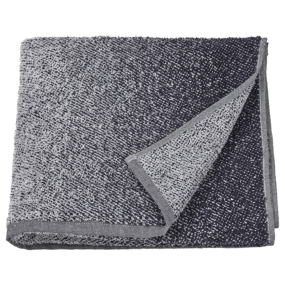 Банное полотенце, белый/темно-синий 70x140 см IKEA NYCKELN НЮККЕЛЬН 604.943.86 - фото 1