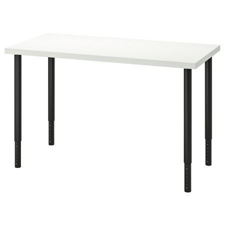 Стол, белый, черный 120x60 см IKEA LINNMON ЛИННМОН / OLOV ОЛОВ 292.794.69