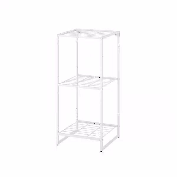 JOSTEIN Стеллаж - д/дома/улицы/проволочный белый 41x40x90 см - фото 1