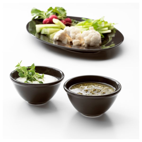 Миска ВАРДАГЕН, темно-серый (10 см) - схема-чертеж с размерами