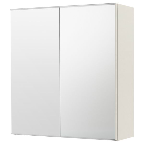 Зеркальный шкаф с 2 дверцами ЛИЛЛОНГЕН, белый (60x21x64 см) - фото 1