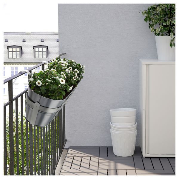 Ящик для цветов с держателем СОККЕР, д/дома/улицы, оцинковка (51x19 см) - фото 2