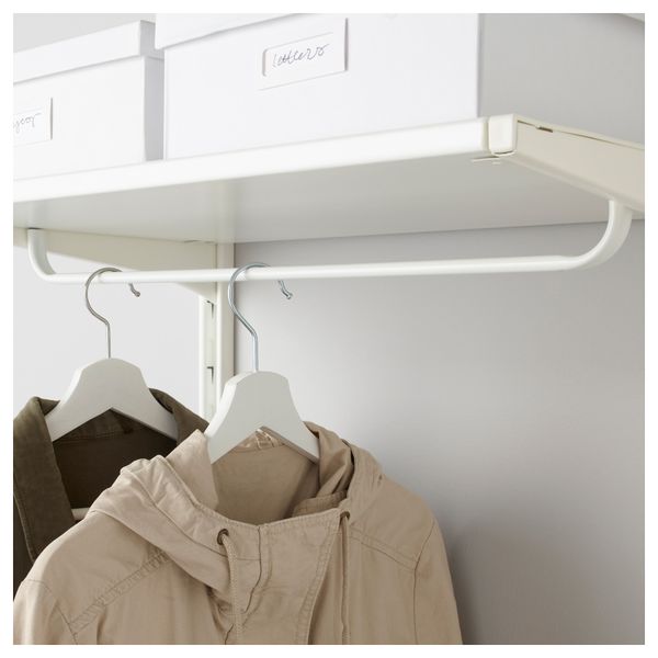 Настенная шина, полки, штанга АЛЬГОТ, белый (66x41x197 см) - схема-чертеж с размерами