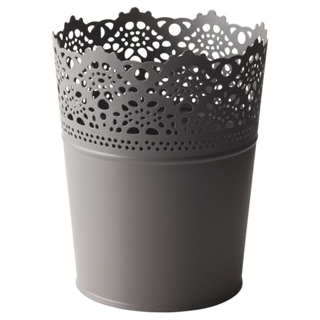 Кашпо СКУРАР, д/дома/улицы, серый (10.5 см)