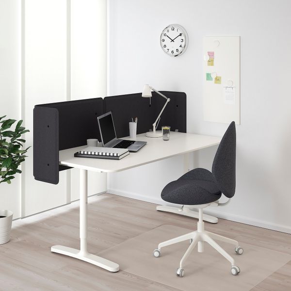 Стол для приемной, белый 160x80 55 см IKEA БЕКАНТ 892.786.50 - фото 2